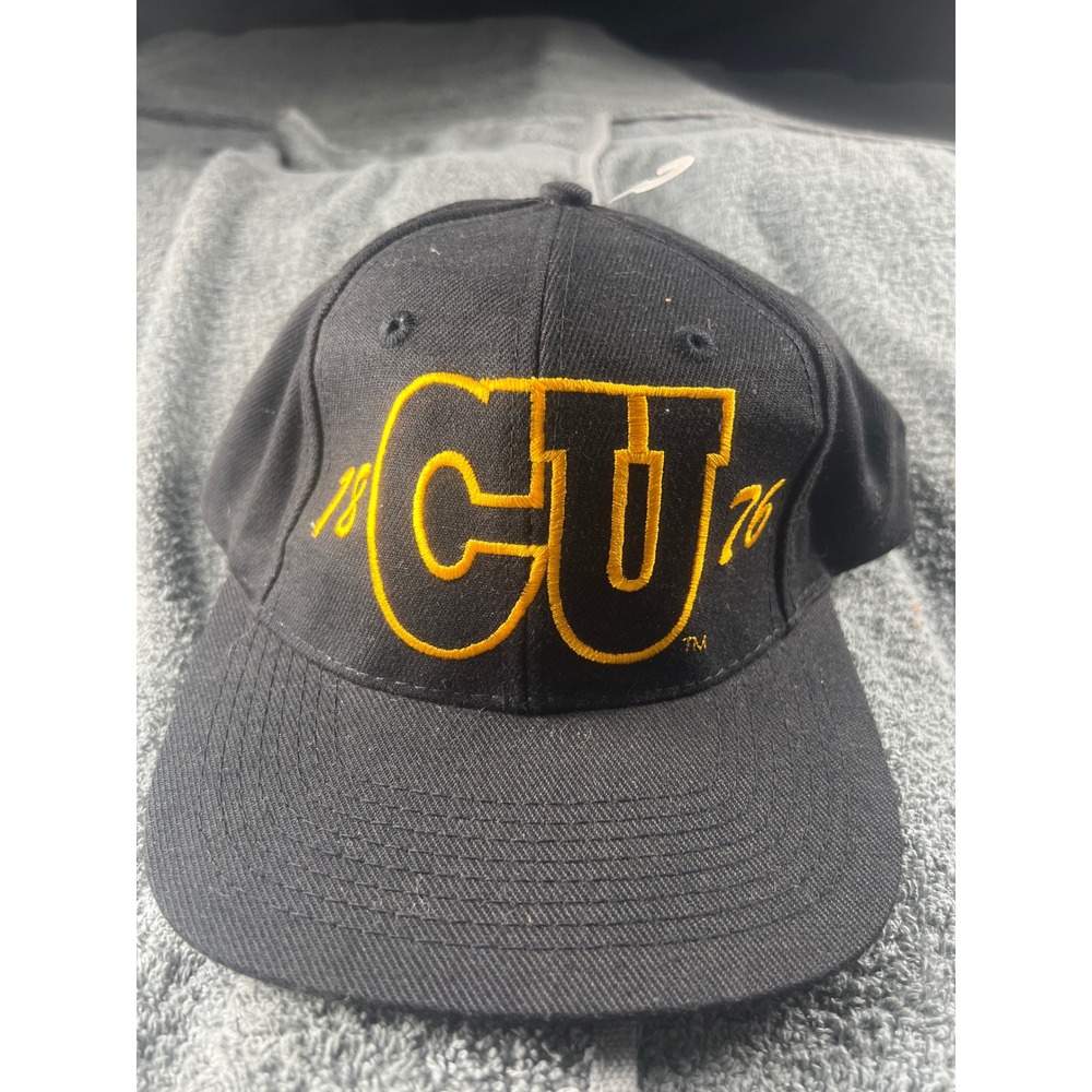 Colorado CU‎ 1876 Snapback Hat Black Gold Russell Athletic Adjustable Flat Brim